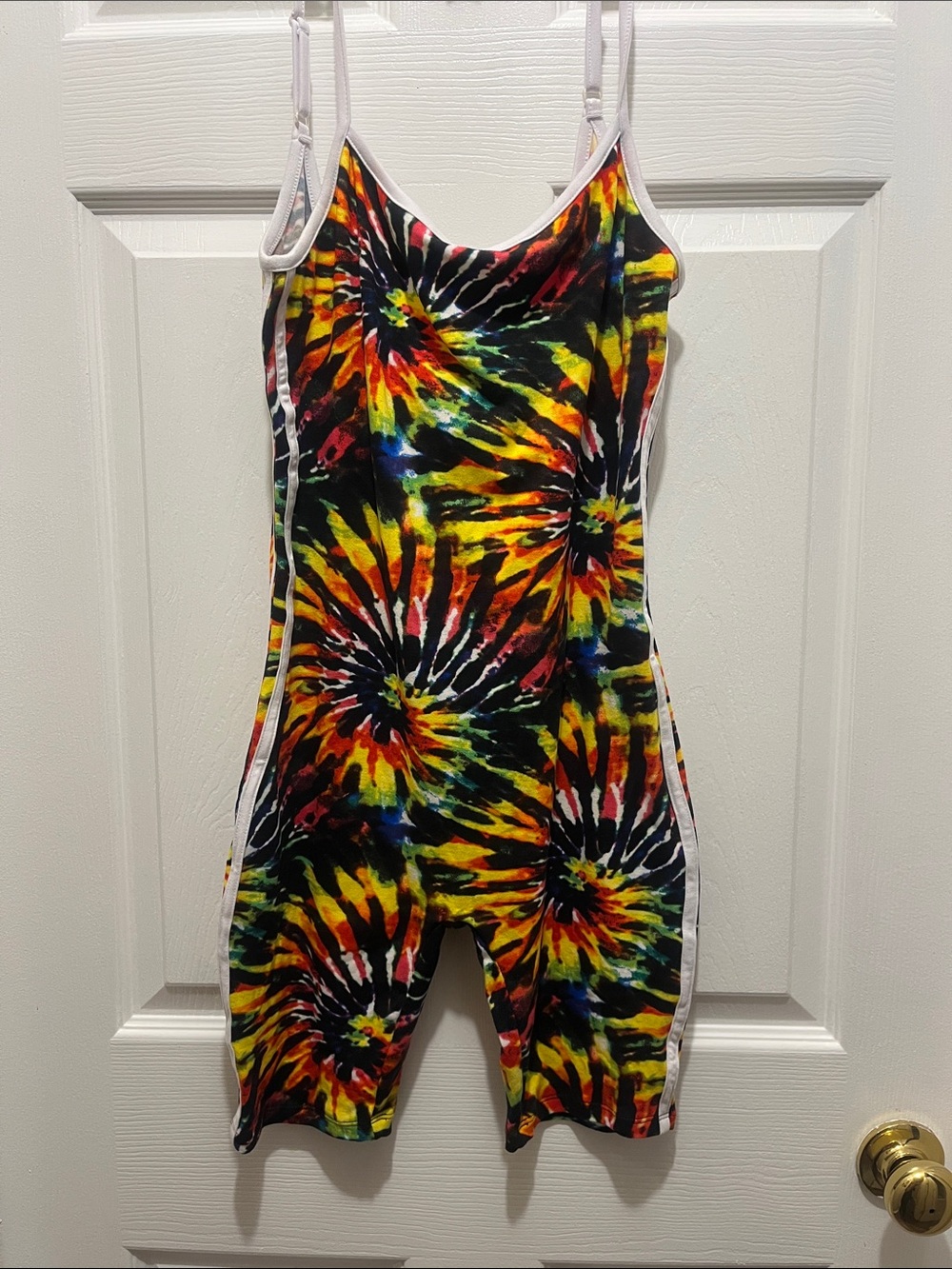 Tie-Dye Spiral One-Piece Romper - Multicolor